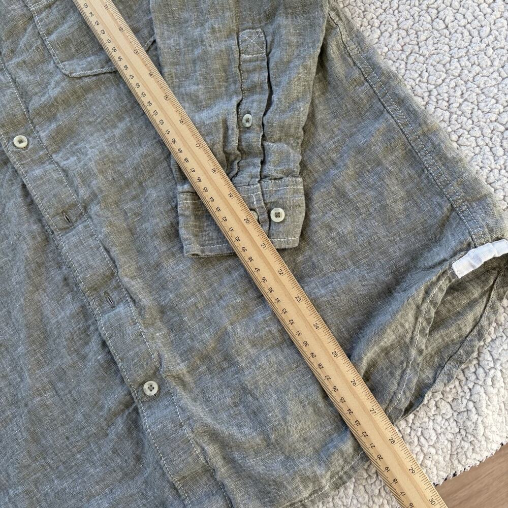 Tommy Bahama Relax Mens Long Sleeve 100% Linen Button Up Shirt Size L Brown - Picture 7 of 11